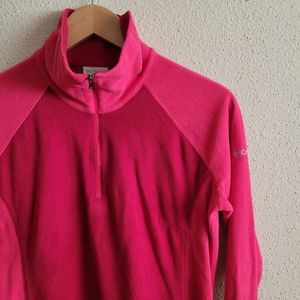 Columbia Women Artic Air Fleece Lightweight Two Tone Half Zip Jacket